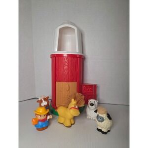 Fisher Price Little People Farm Silo Animals Lot Sheep Touch Feel Figures